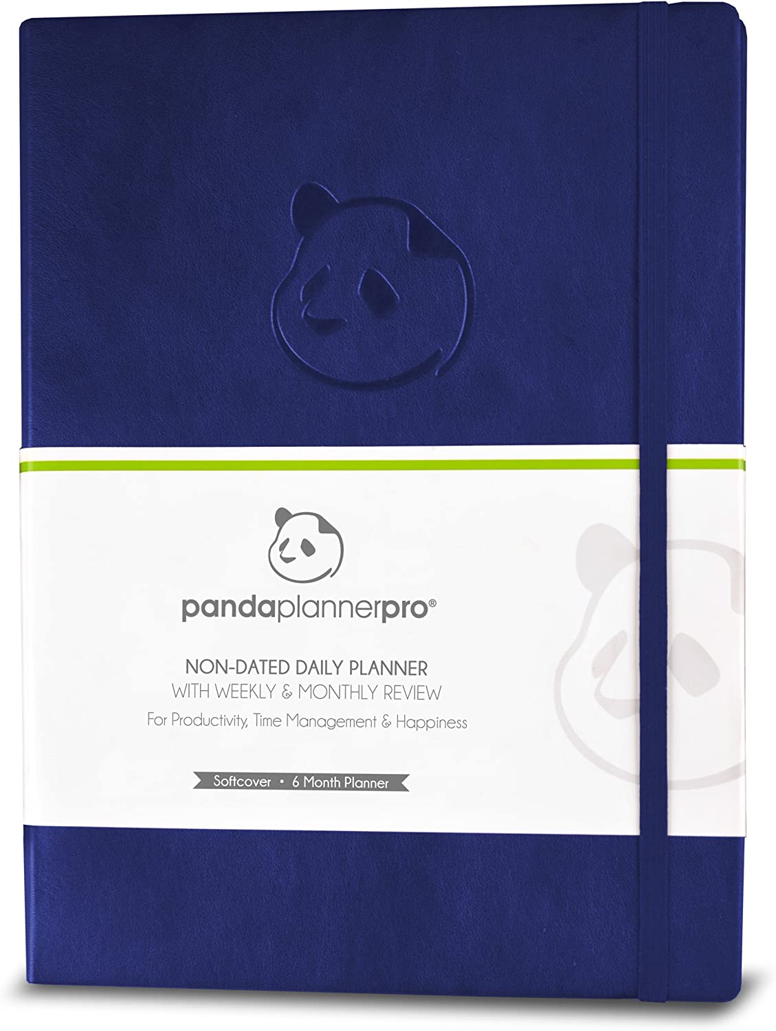 230527224559190_1 Panda Planner Pro - Best Daily Planner for Happiness & Productivity - 8.5 x 11" Softcover - Undated Day Planner - Guaranteed to Get You Organized - Gratitude & Goals 6 Month Journal (Black) - Image 1